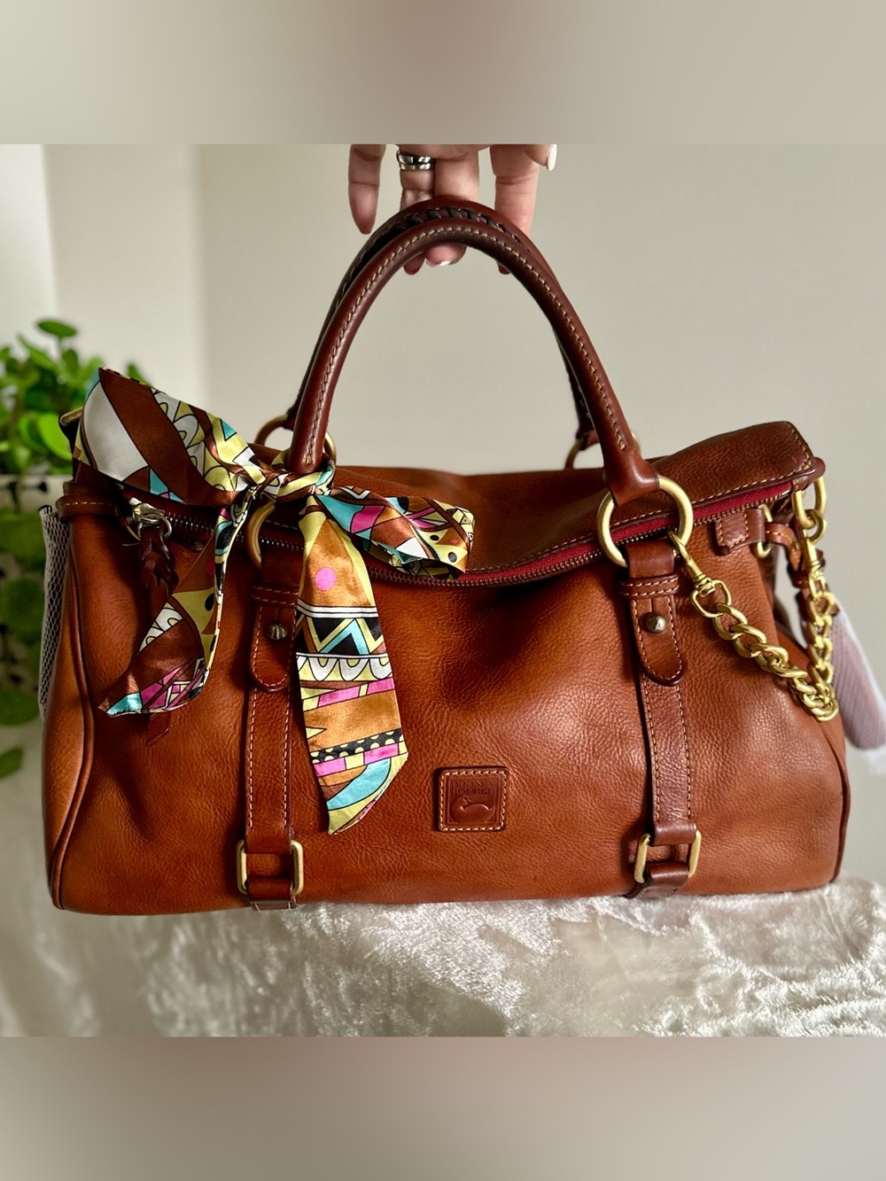 Dooney & Bourke Large Vintage Florentine Leather Satchel - Picture 3 of 16